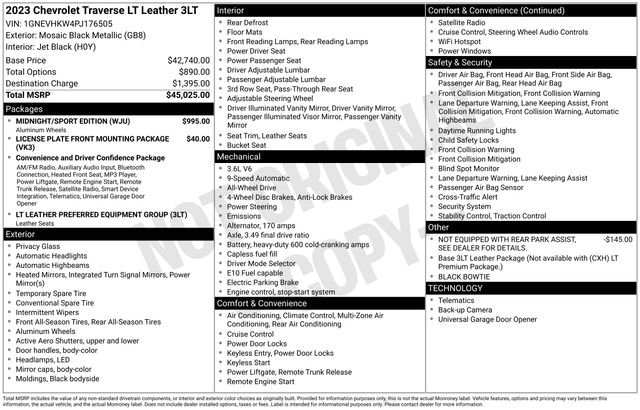 Certified 2023 Chevrolet Traverse LT w/ Midnight/Sport Edition image 34