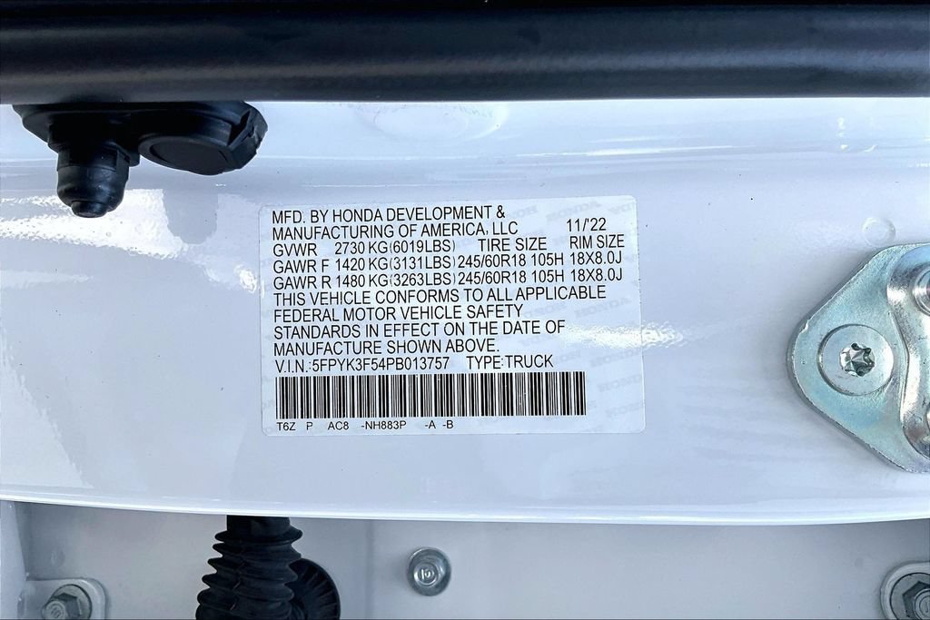 Certified 2023 Honda Ridgeline RTL image 14