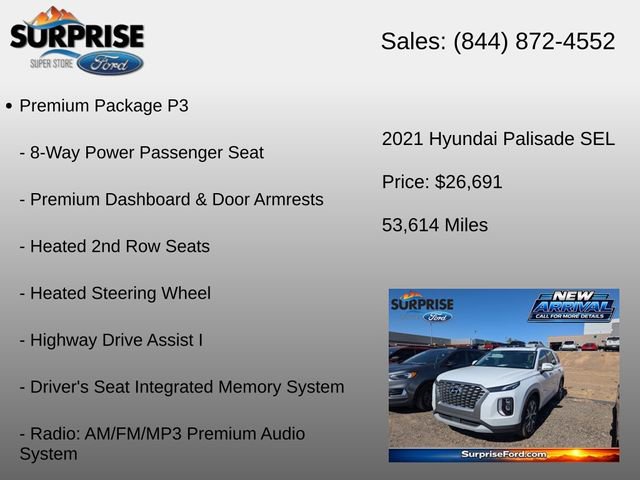 Used 2021 Hyundai Palisade SEL w/ Premium Package FWD image 16
