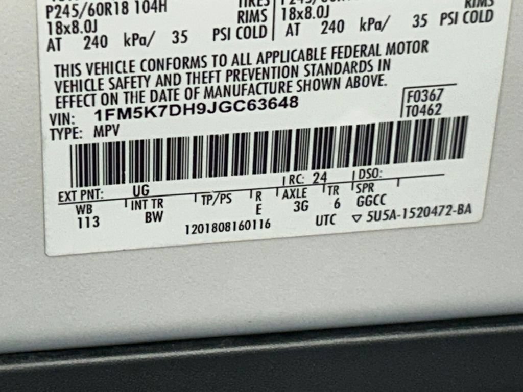 Used 2018 Ford Explorer XLT w/ Equipment Group 202A FWD image 19