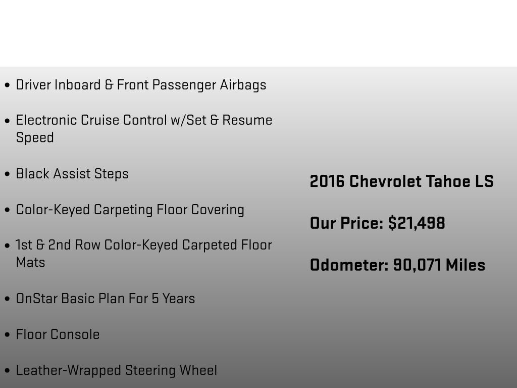 Used 2016 Chevrolet Tahoe LS AWD/4WD image 25