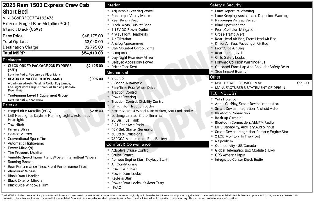 New 2026 RAM 1500 Express AWD/4WD image 4