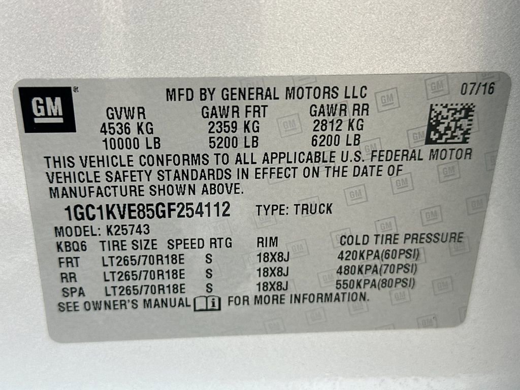 Used 2016 Chevrolet Silverado 2500 LT w/ LT Convenience Package AWD/4WD image 32