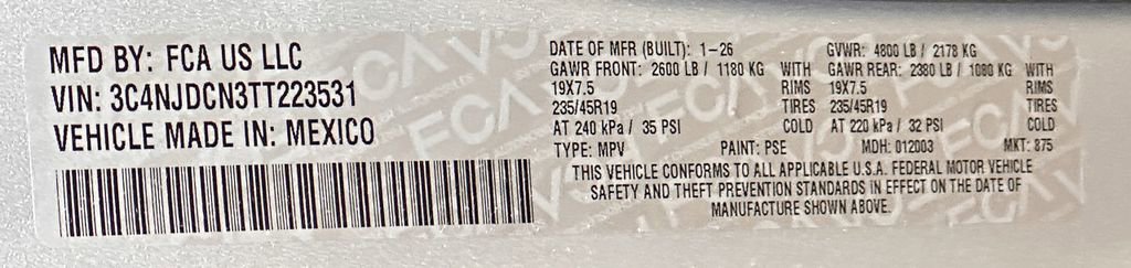 New 2026 Jeep Compass Limited w/ Sun, Sound & Navigation Group image 46