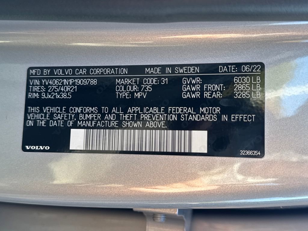 Used 2023 Volvo XC90 B6 Plus w/ Protection Package Premier image 30