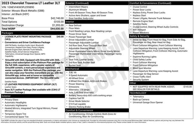 Used 2023 Chevrolet Traverse LT AWD/4WD image 36