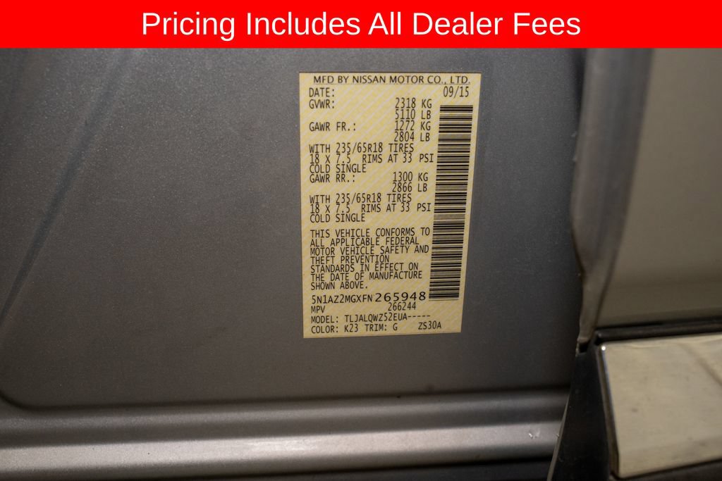 Used 2015 Nissan Murano SV FWD image 19