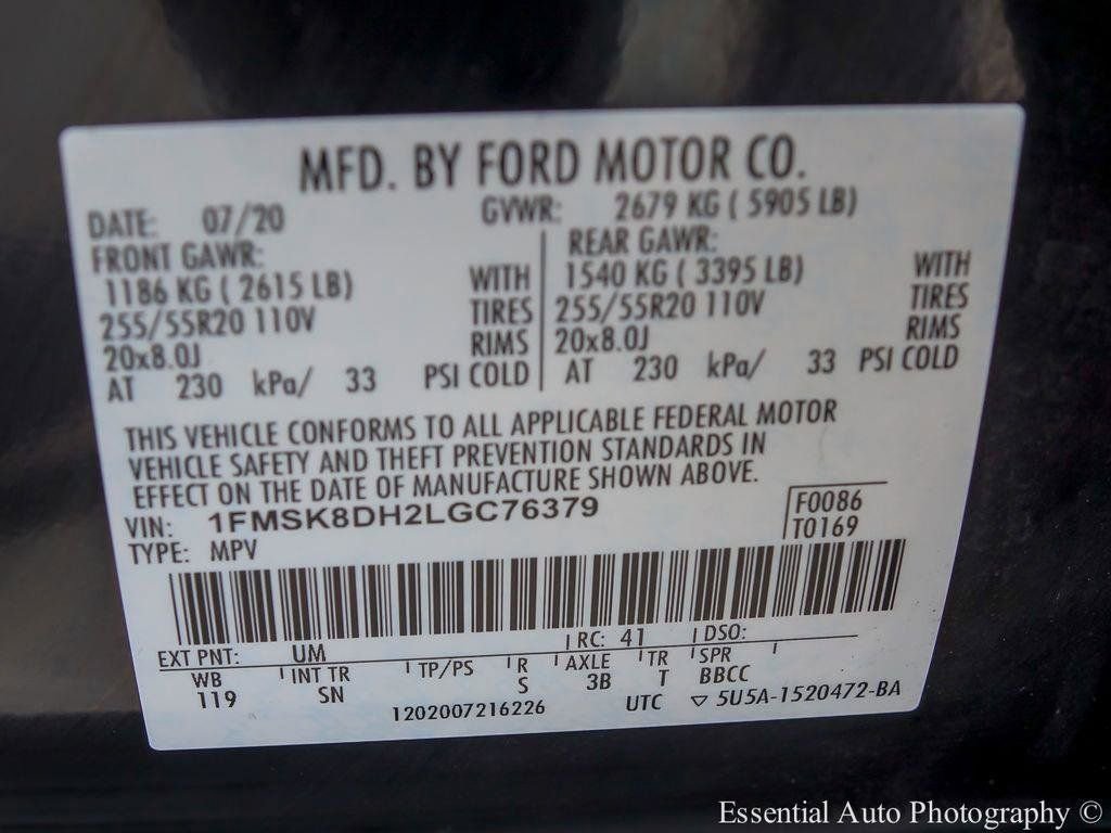 Used 2020 Ford Explorer XLT w/ Equipment Group 202A AWD/4WD image 30