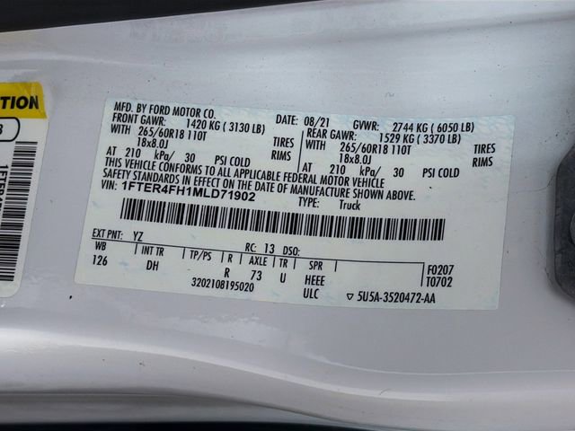 Used 2021 Ford Ranger Lariat w/ Equipment Group 501A High AWD/4WD image 36