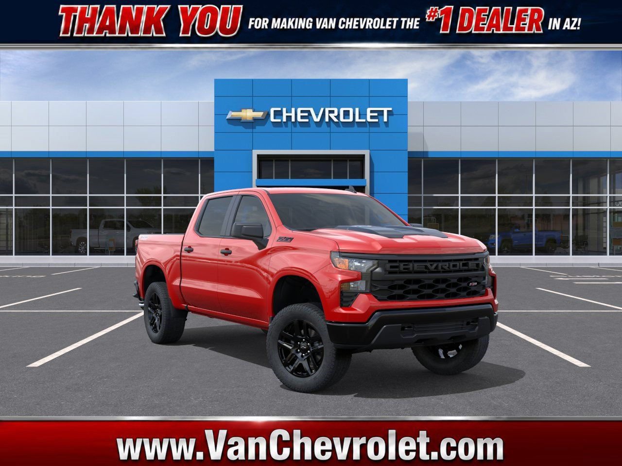 New 2026 Chevrolet Silverado 1500 Custom Trail Boss w/ Dark Appearance Package