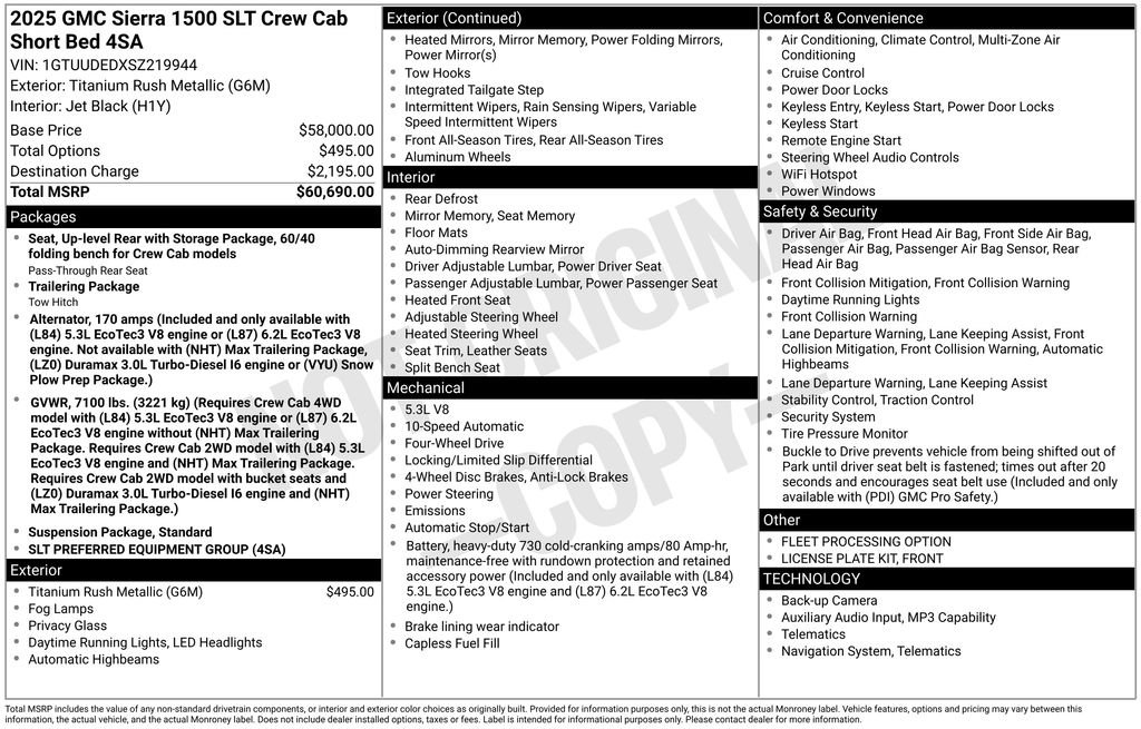 Certified 2025 GMC Sierra 1500 SLT AWD/4WD image 58