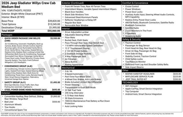 New 2026 Jeep Gladiator Sport AWD/4WD image 26