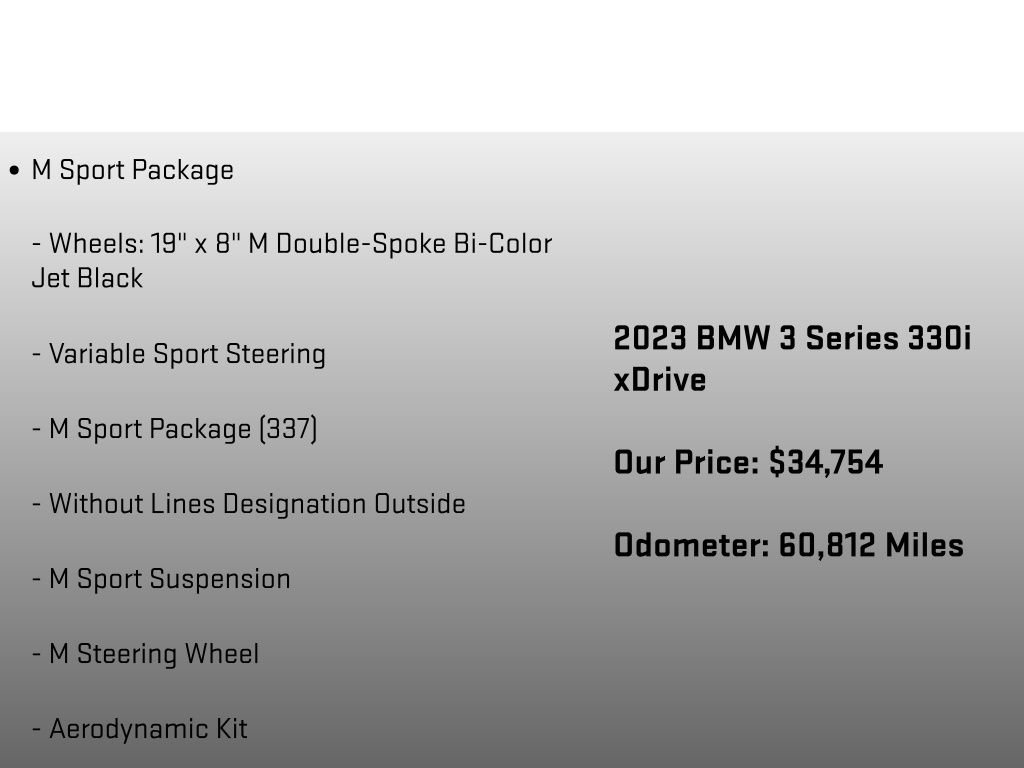 Used 2023 BMW 330i xDrive Sedan w/ M Sport Package AWD/4WD image 18