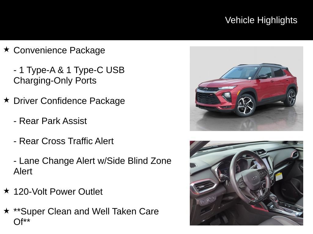 Used 2021 Chevrolet TrailBlazer RS w/ Technology Package image 16