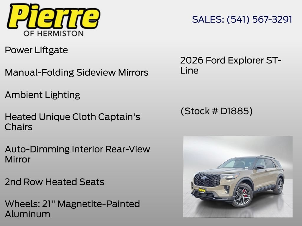 New 2026 Ford Explorer ST-Line w/ ST-Line Street Pack AWD/4WD image 24