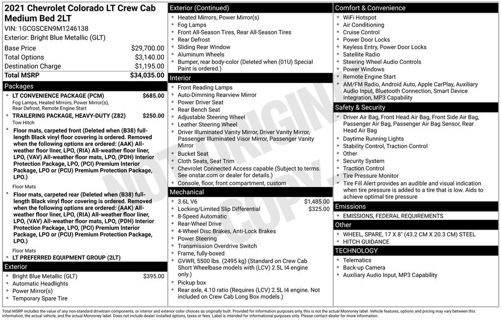 Used 2021 Chevrolet Colorado LT w/ LT Convenience Package image 6