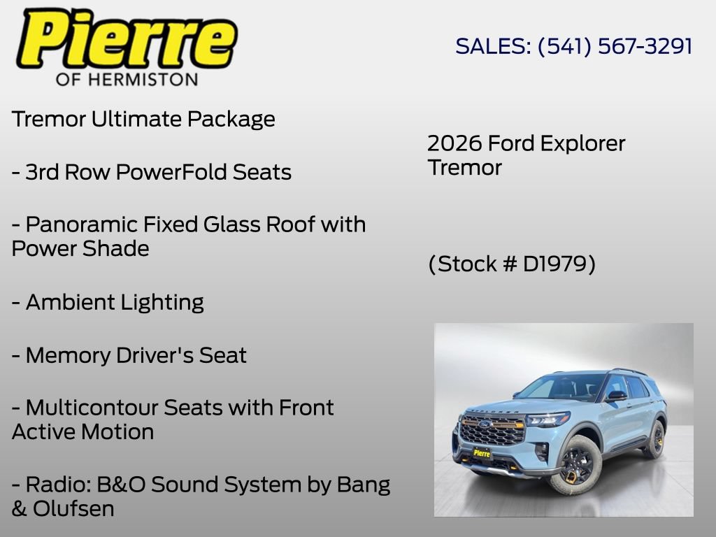 New 2026 Ford Explorer Tremor w/ Tremor Ultimate Package AWD/4WD image 6