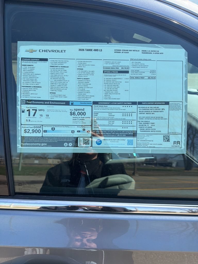 New 2026 Chevrolet Tahoe LS AWD/4WD image 21