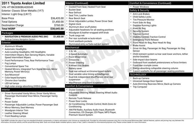 Used 2011 Toyota Avalon Limited image 4