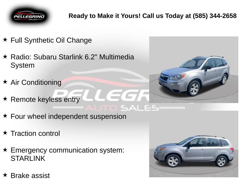 Used 2016 Subaru Forester 2.5i w/ Alloy Wheel Package AWD/4WD image 5