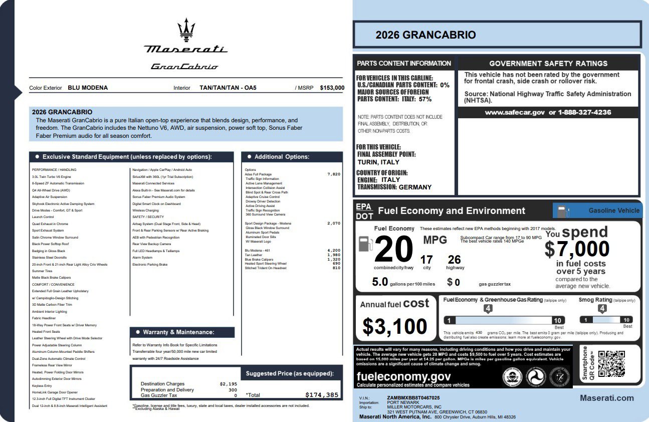 New 2026 Maserati GranCabrio Modena image 29