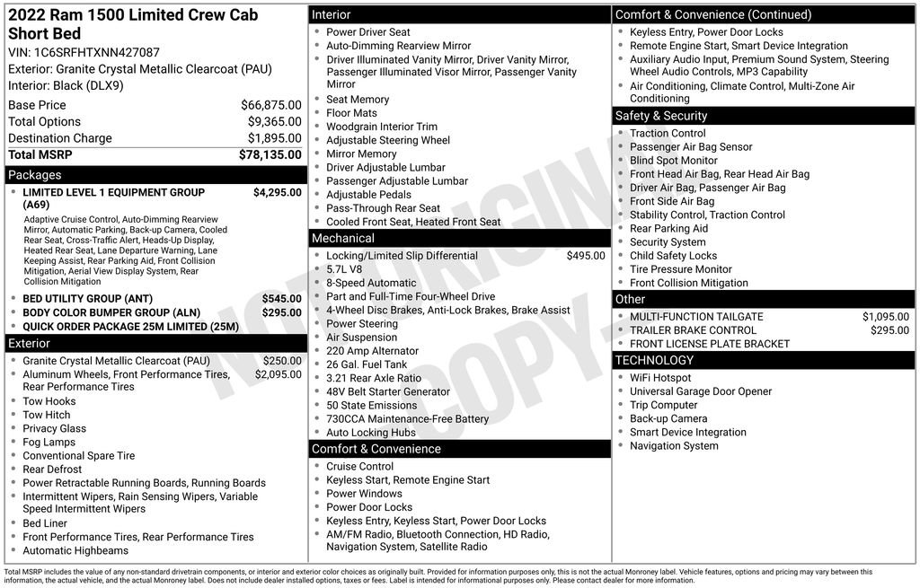 Used 2022 RAM 1500 Limited AWD/4WD image 4