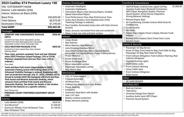 Certified 2023 Cadillac XT4 Premium Luxury image 17
