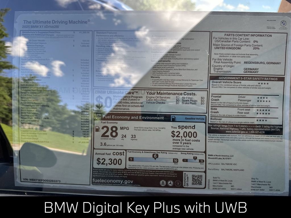 Used 2025 BMW X1 xDrive28i w/ Convenience Package AWD/4WD image 14
