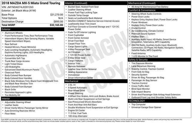 Used 2018 MAZDA MX-5 Miata Grand Touring image 23