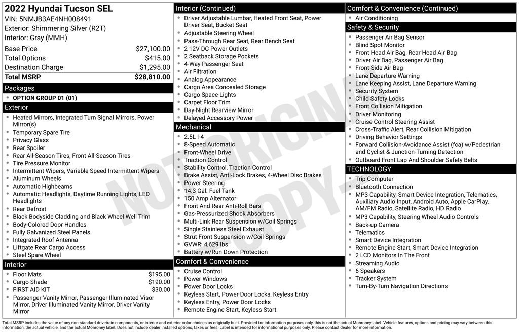 Certified 2022 Hyundai Tucson SEL FWD image 30