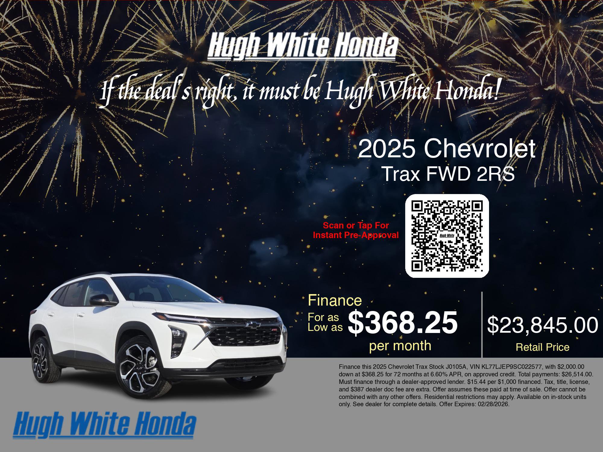 Used 2025 Chevrolet Trax RS w/ Sunroof Package image 3