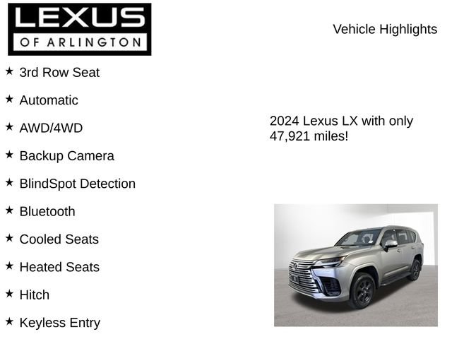 Used 2024 Lexus LX 600 4WD w/ Luxury Package image 7