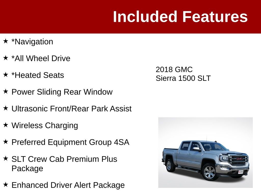 Used 2018 GMC Sierra 1500 SLT AWD/4WD image 3