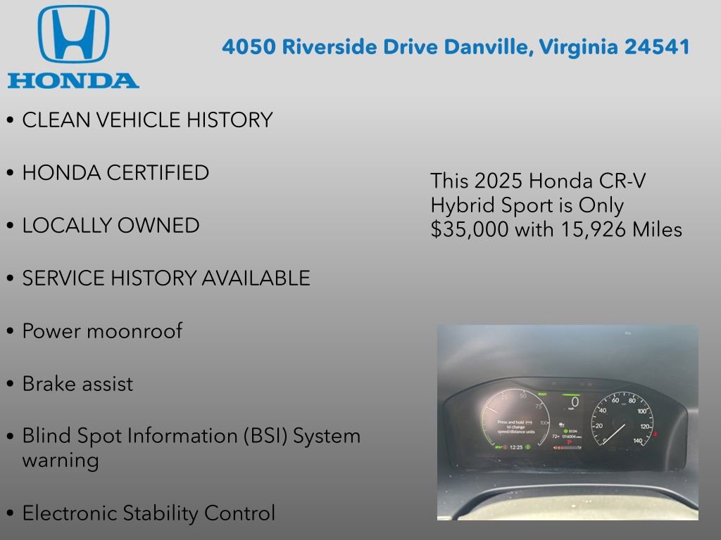 Certified 2025 Honda CR-V Sport image 7