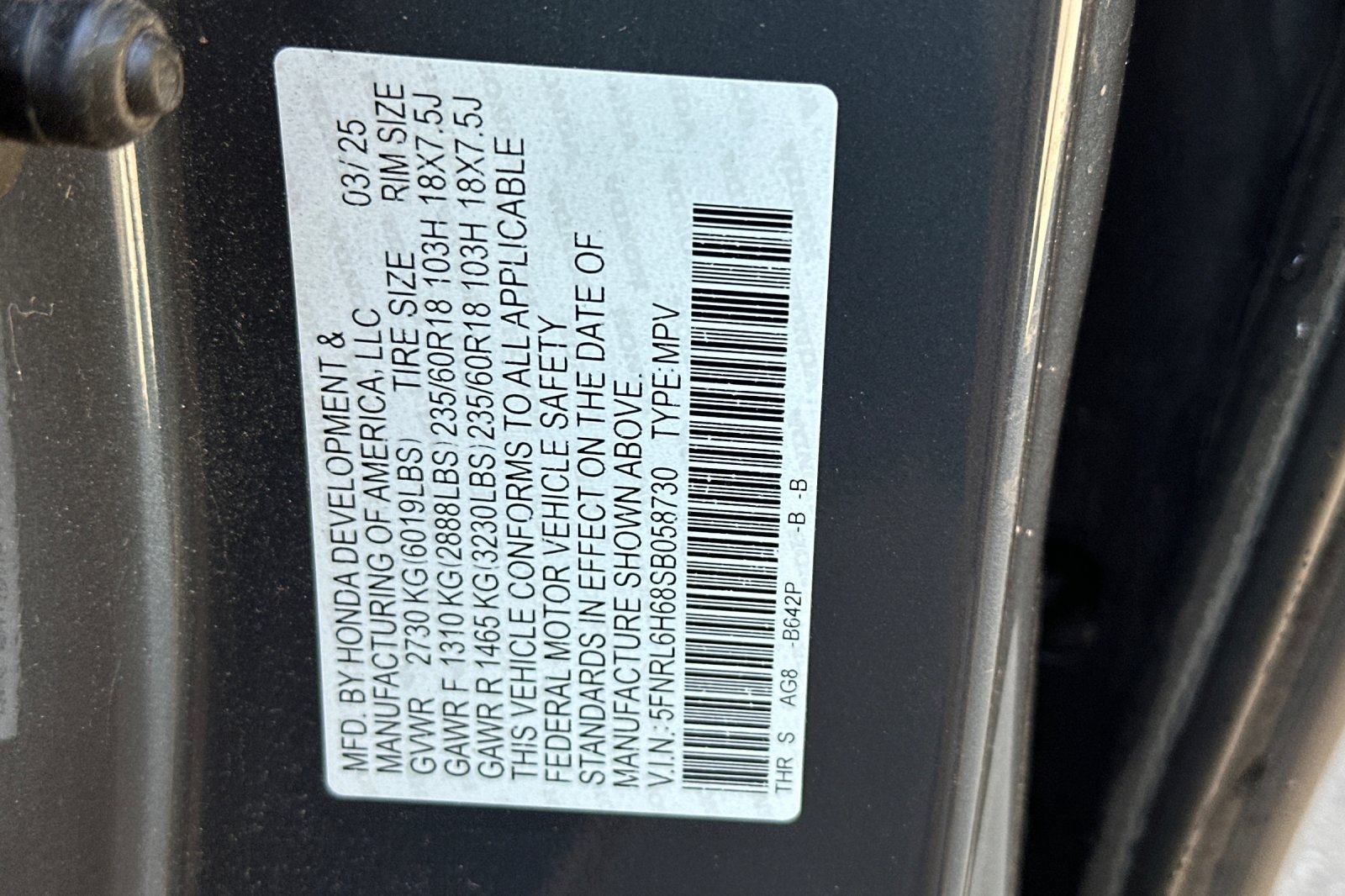 Used 2025 Honda Odyssey EX-L image 55