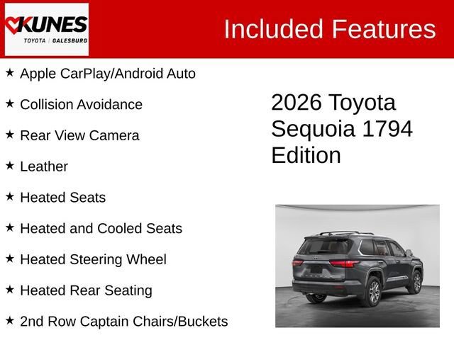 New 2026 Toyota Sequoia 1794 Edition w/ TRD Off-Road Package AWD/4WD image 2