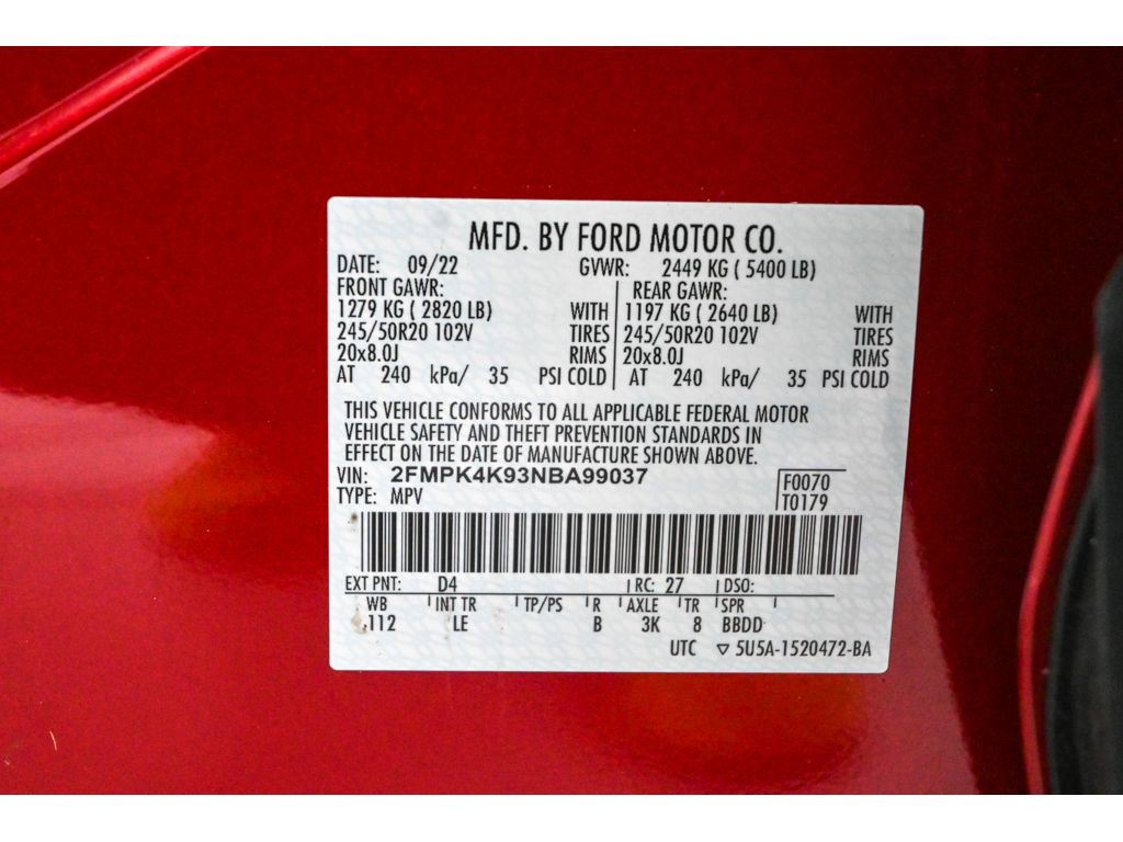 Used 2022 Ford Edge Titanium w/ Class II Trailer Tow Package image 48