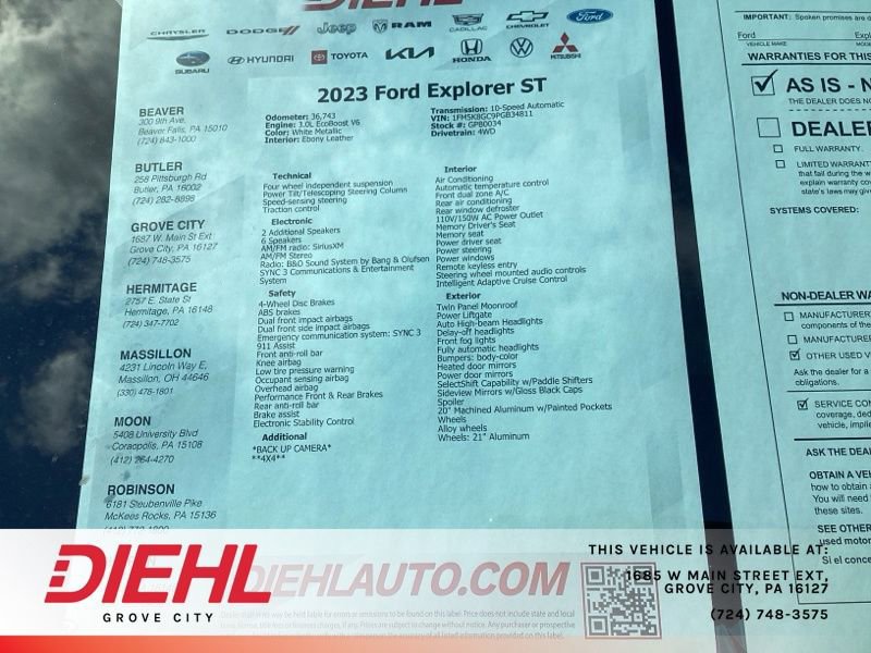Used 2023 Ford Explorer ST w/ Equipment Group 401A AWD/4WD image 11