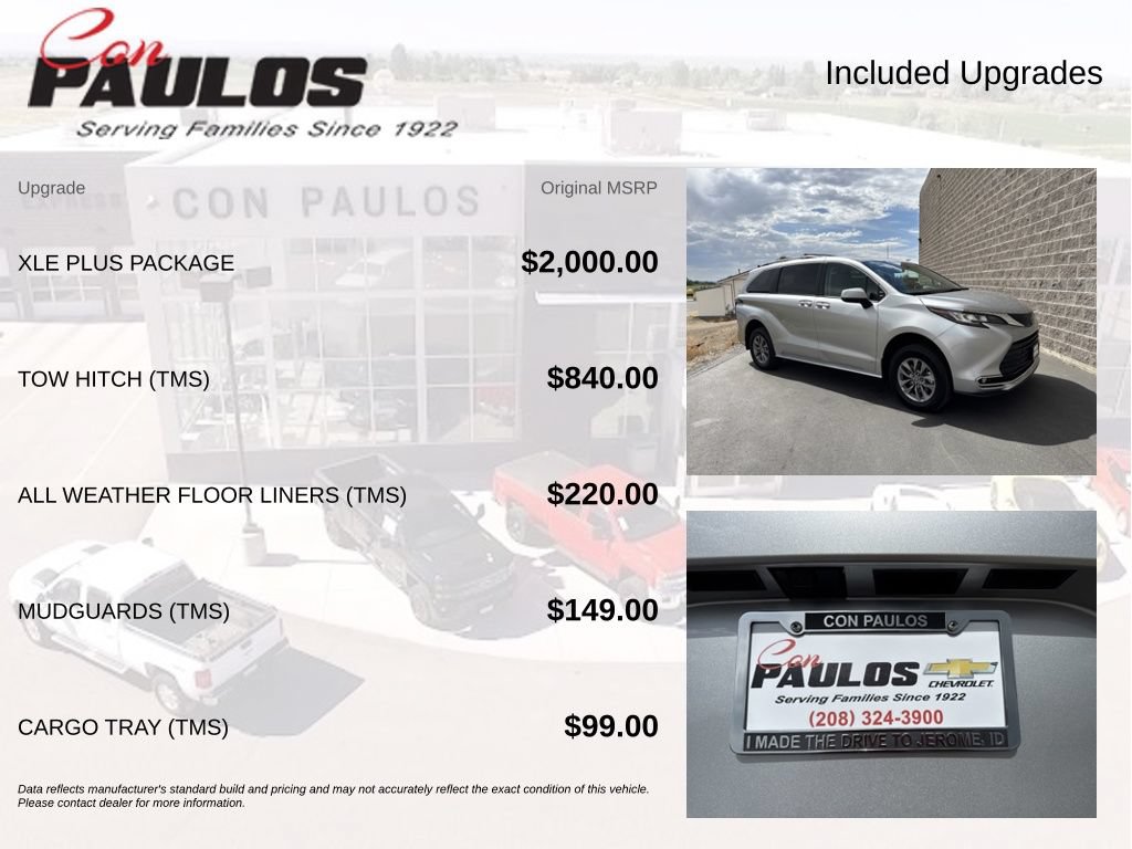Used 2021 Toyota Sienna XLE w/ XLE Plus Package AWD/4WD image 4