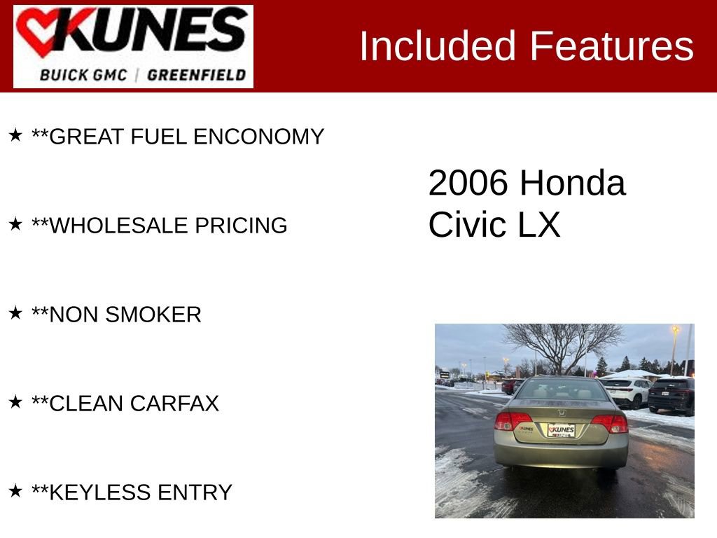 Used 2006 Honda Civic LX image 2