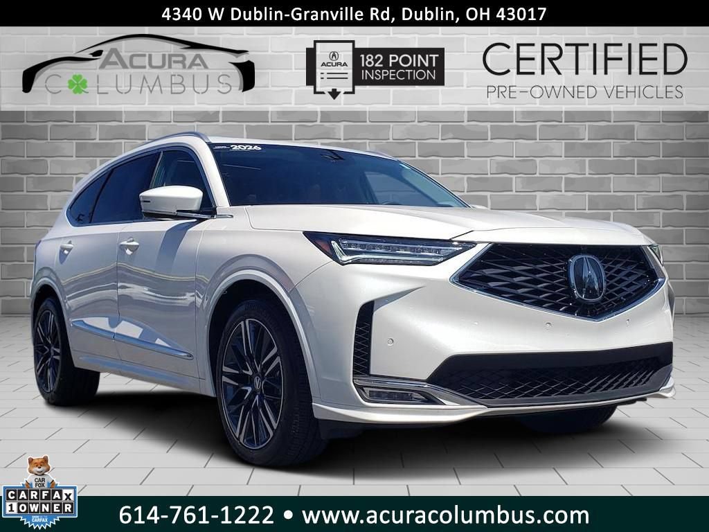 Certified 2026 Acura MDX SH-AWD w/ Advance Package 360° Tour