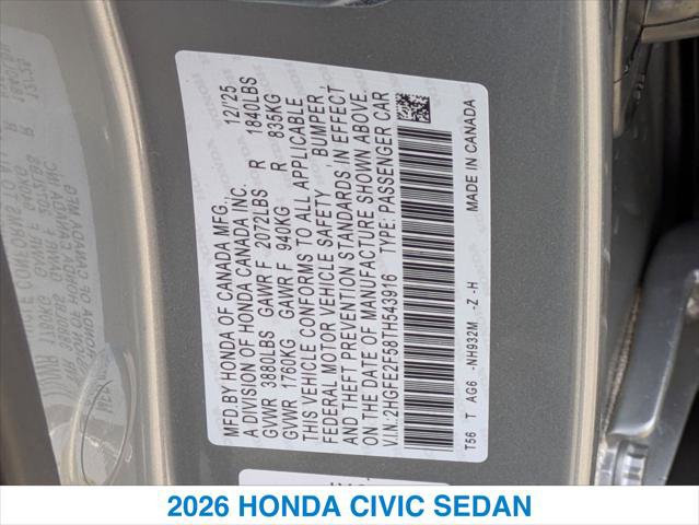 New 2026 Honda Civic Sport image 26