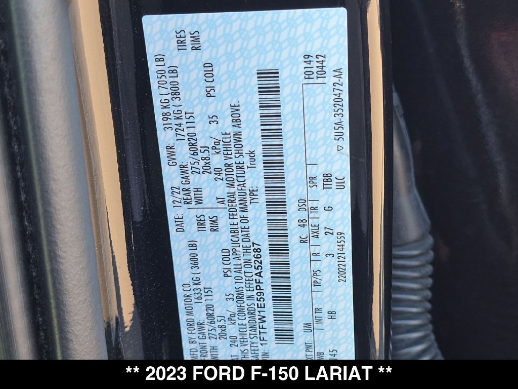 Used 2023 Ford F150 Lariat w/ Equipment Group 502A High AWD/4WD image 35