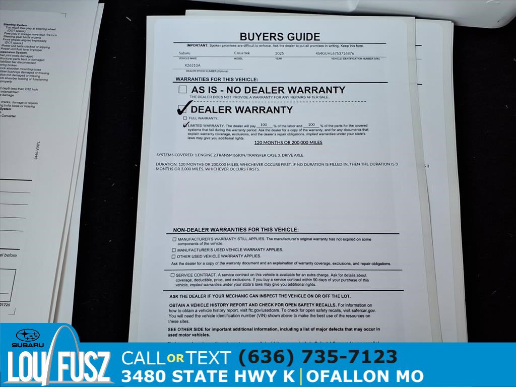 Certified 2025 Subaru Crosstrek 2.5i Limited w/ Crosstrek Mirror Package image 35