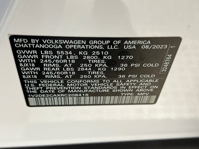 Certified 2024 Volkswagen Atlas Cross Sport SE FWD image 28