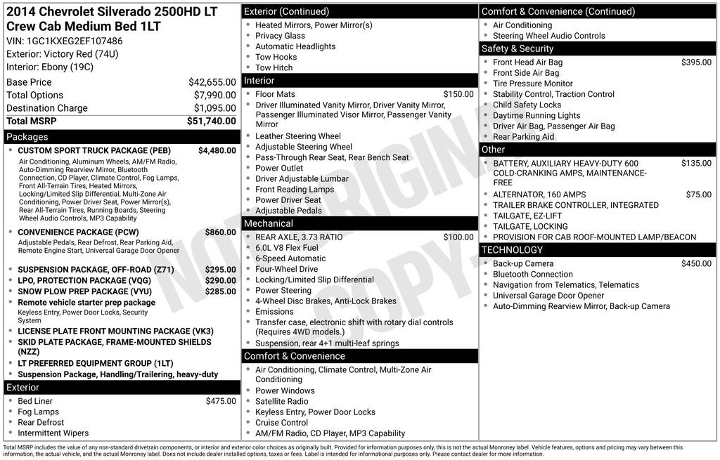 Used 2014 Chevrolet Silverado 2500 LT w/ Custom Sport Truck Package AWD/4WD image 5