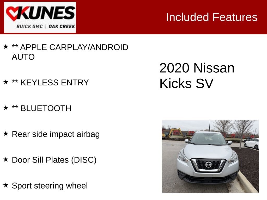 Used 2020 Nissan Kicks SV FWD image 2