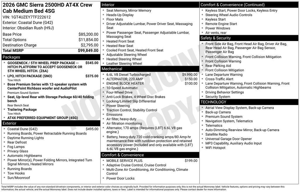 New 2026 GMC Sierra 2500 AT4X image 20