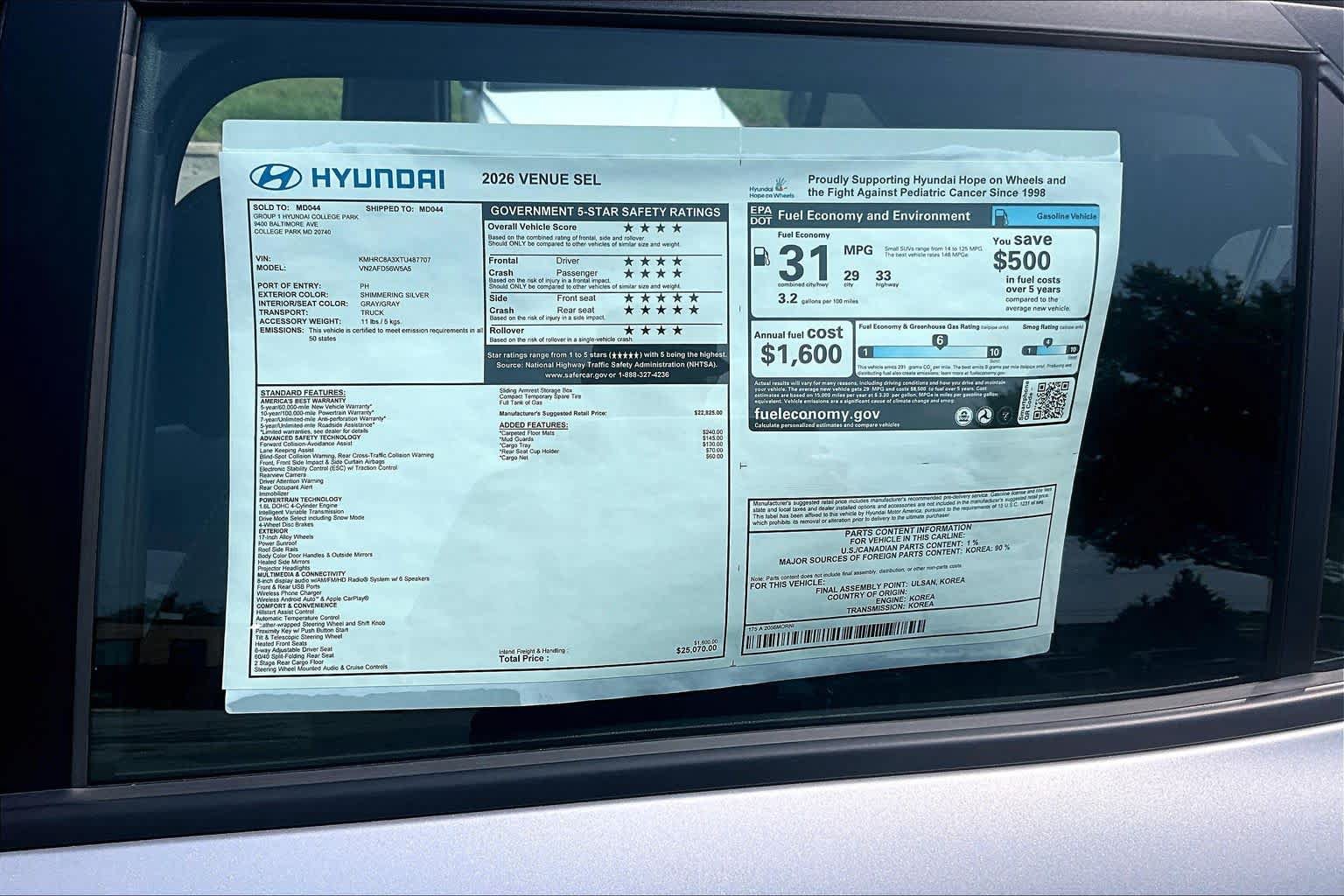 New 2026 Hyundai Venue SEL FWD image 19