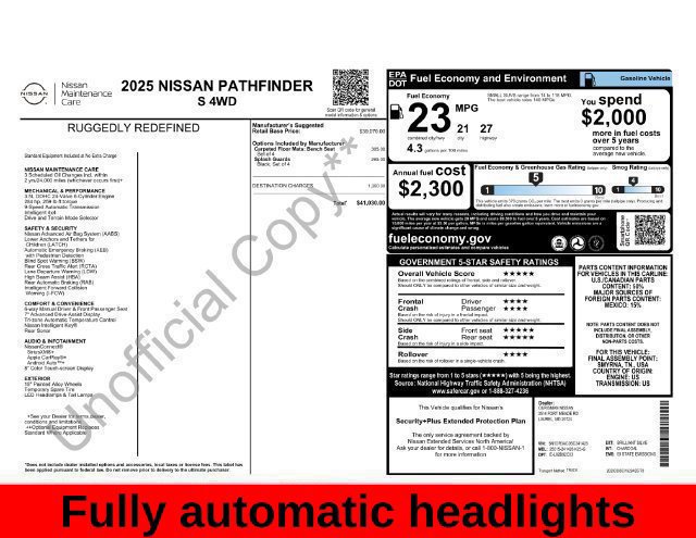 Used 2025 Nissan Pathfinder S AWD/4WD image 44